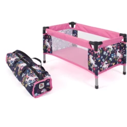BAYER CHIC 2000 Puppen Reisebett Einhorn