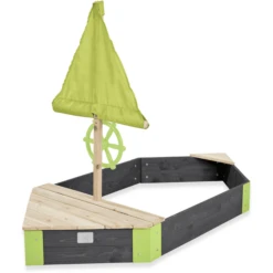 EXIT TOYS EXIT Holzsandkasten Boot Aksent, 190 X 90 Cm