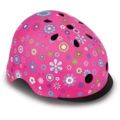 Globber Helm Elite Lights, XS/S (48-53 Cm), Pink Flowers