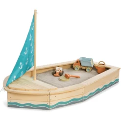 MUDDY BUDDY® Sandkasten "Anchor Lover", Natur-petrolblau