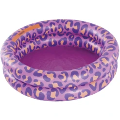 Swim Essentials Printed Baby Pool Purple Leopard 60 Cm 2 Rings